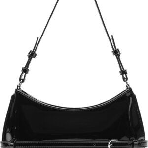 Trendy Shoulder Bag for Women, Small Under the Arm Purse Patent Leather Womens P